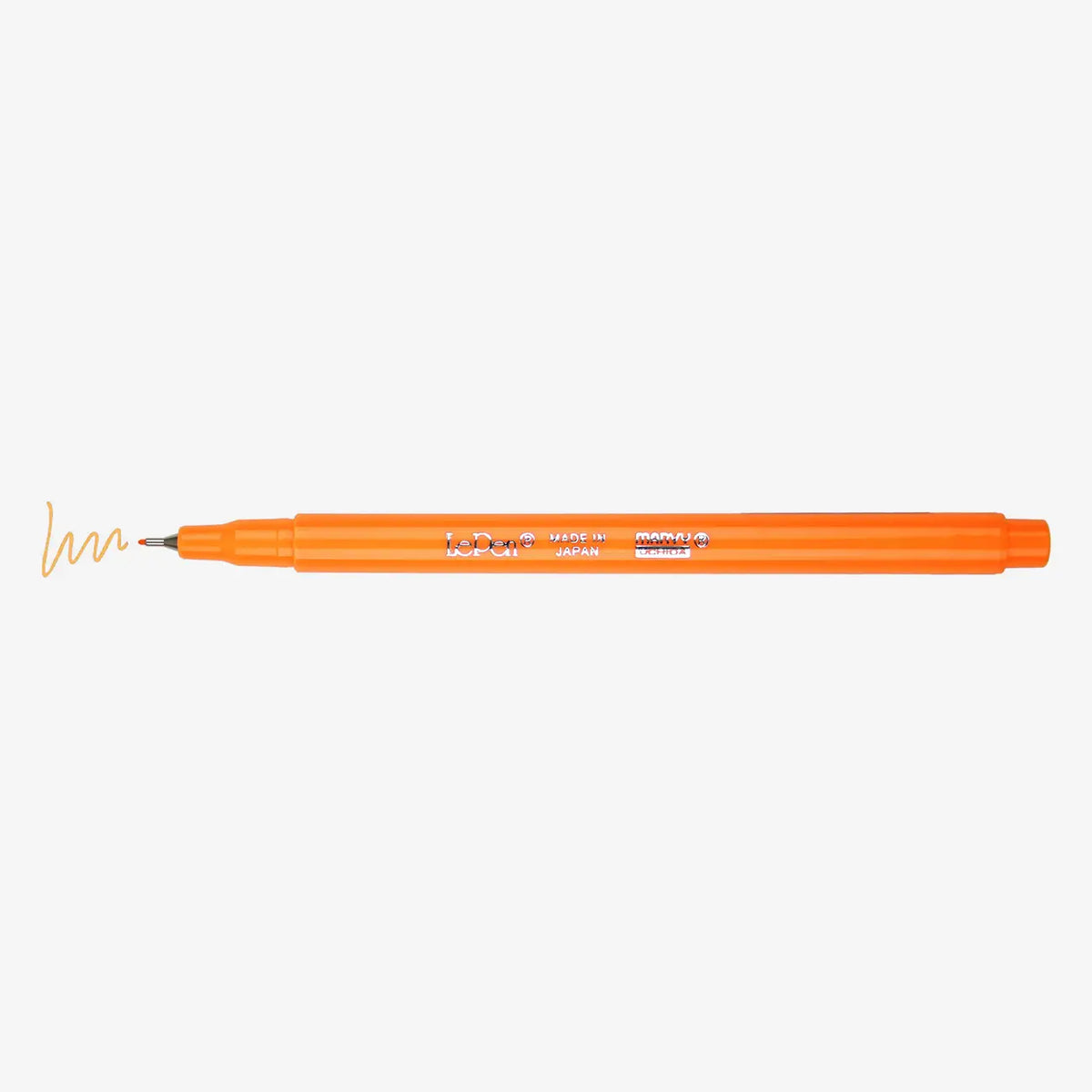 Marvi-Uchida-Le-Pen-Fineliner-water-based-noF7-Fluorescent-Orange-Stift-ohne-Kappe-mit-Strich