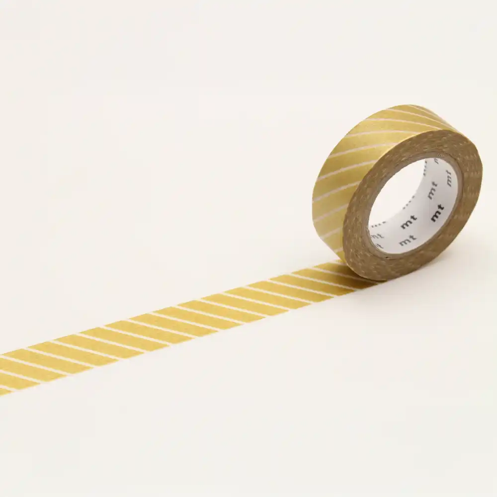Masking-Tape-01D-Washi-Tape-stripe-gold-Klebeband-abgerollt