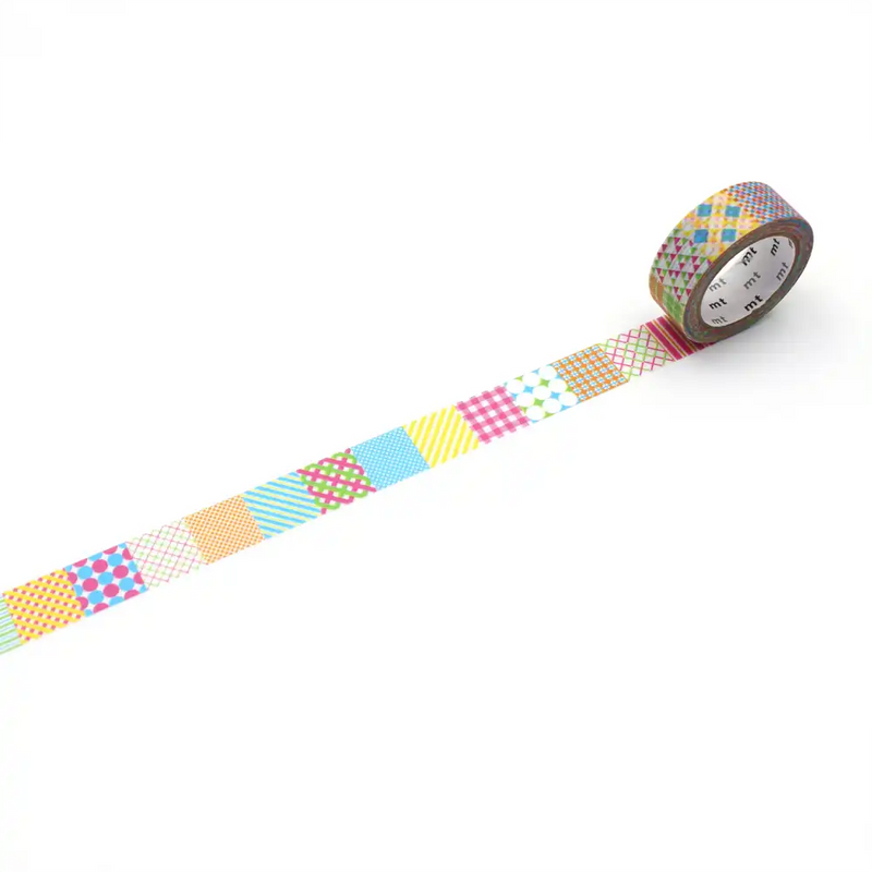 Masking-Tape-MT-1D-Washi-Tape-geometric-pattern-Klebeband-abgerollt