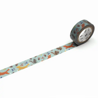 Masking-Tape-MT-EX-Washi-Tape-embroidery-fox-and-squirrel-Klebeband-abgerollt