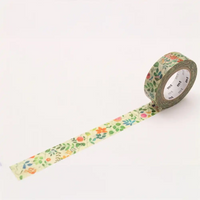 mt EX/ Washi Tape / Masking Tape / watercolor flower / 15mmx7m