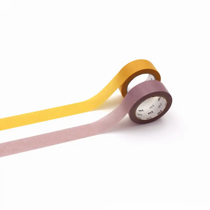 Masking-Tape-MT-Washi-Tape-upcycled-tape-yellow-_-lavender-Klebeband-abgerollt