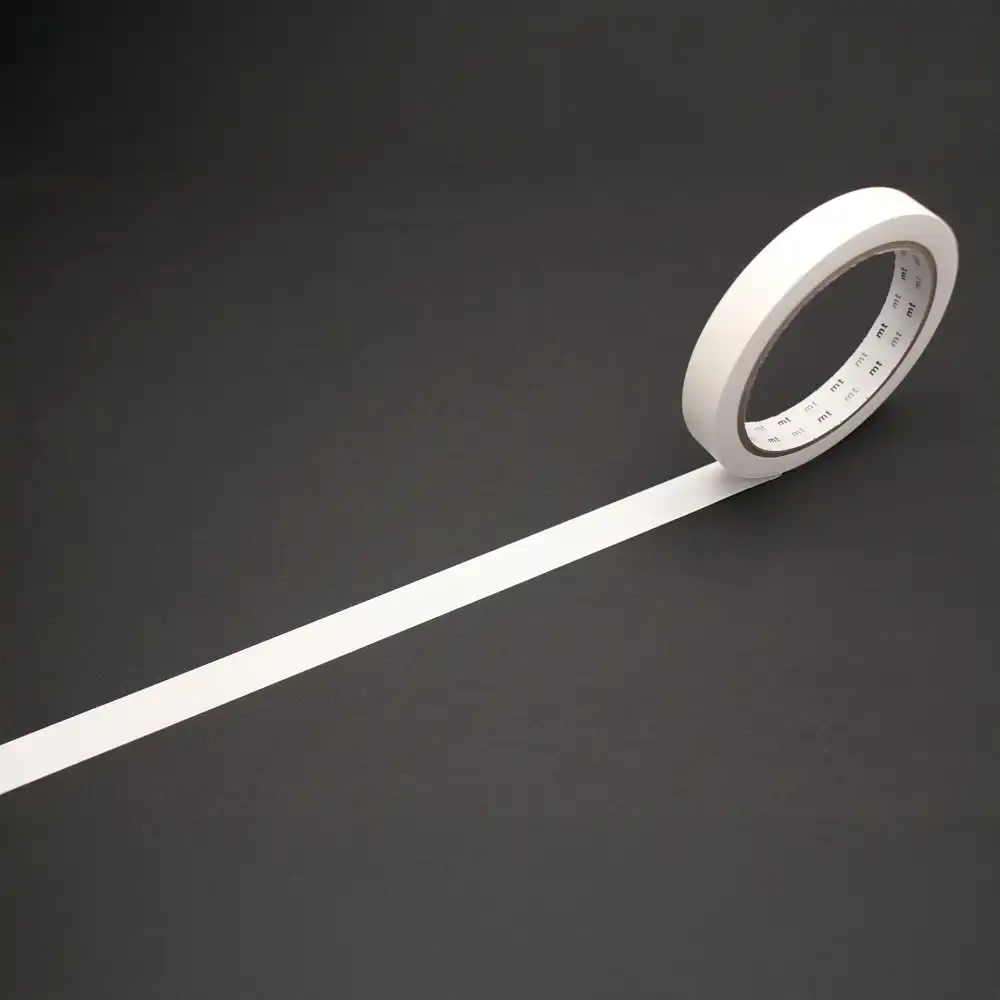 Masking-Tape-MT-Wrapping-Large-Core-Tape-matte-White-Klebeband-30m-abgerollt