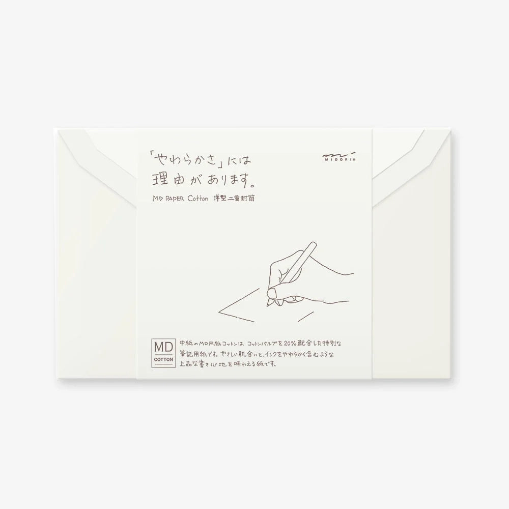 Md-Envelope-Cotton-Sideways-A6-Umschlaege-midori-Set-mit-8-stueck