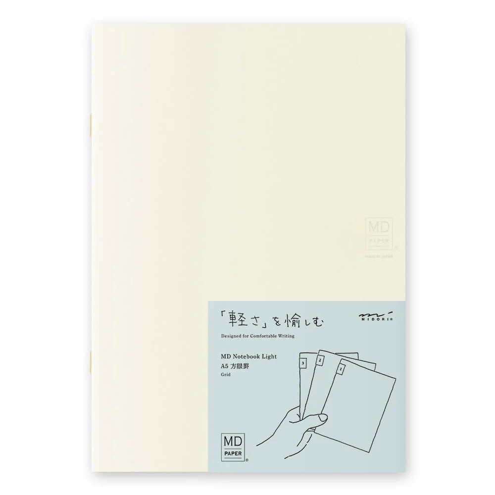 Md Notebook Light / Skizzenheft gridded / A5 / 3er Set