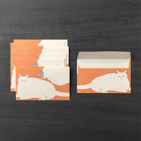 Midori-Briefumschlag-Set-Katzen-8-Stueck-japanisches-Briefpapier-umschlaege-alle