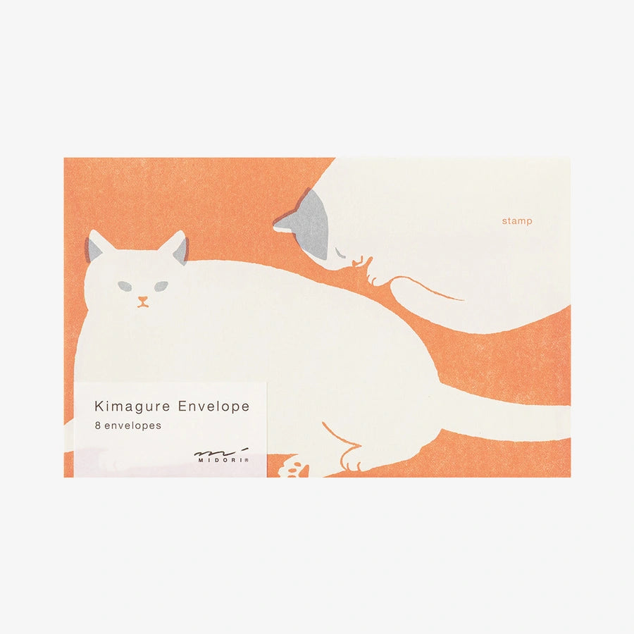 Midori-Briefumschlag-Set-Katzen-8-Stueck-japanisches-Briefpapier-umschlaege-mit-BAnderolle