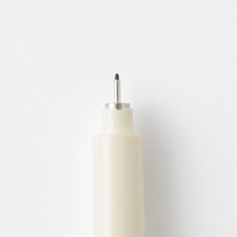 Midori-MD-Drawing-Pen-Fineliner-03mm-schwarz-wasserfest-Stift-geoeffnet-Spitze