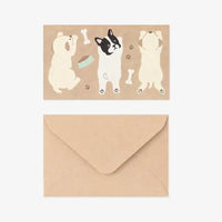 Midori-Mini-Brief-Set-Hungry-Dog-Briefpapier-Sticker-Japan-Papeterie-Produktansicht-Umschlag-und-Sticker
