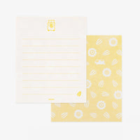 Midori-Mini-Brief-Set-Hungry-Hamster-Briefpapier-Sticker-Japan-Papeterie-Produktansicht-Briefpapier-vorder-undrueckansicht
