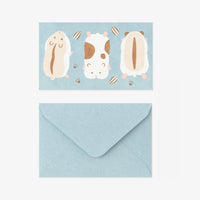 Midori-Mini-Brief-Set-Hungry-Hamster-Briefpapier-Sticker-Japan-Papeterie-Produktansicht-Umschlag-und-Sticker