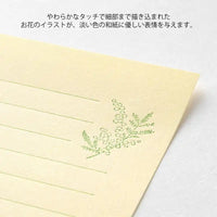 Midori-Mini-Brief-Set-Washi-Papier-yellow-japanische-Schreibwaren-Briefbogen-zoom