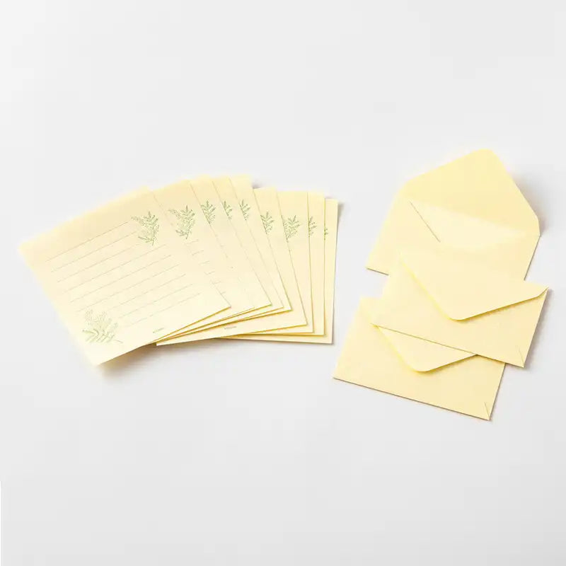 Midori-Mini-Brief-Set-Washi-Papier-yellow-japanische-Schreibwaren-Produkt-gesammt