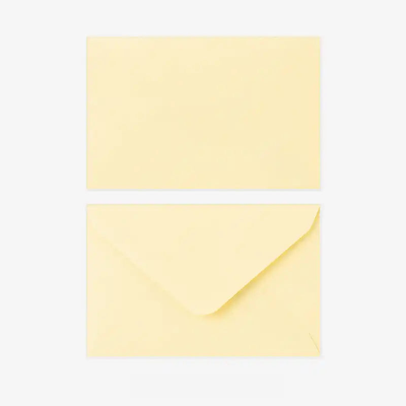 Midori-Mini-Brief-Set-Washi-Papier-yellow-japanische-Schreibwaren-Umschlaege-vorn-und-hinten