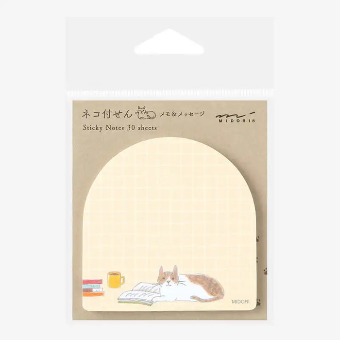 Midori-Sticky-Notes-Buch-und-Katze-und-Verpackung