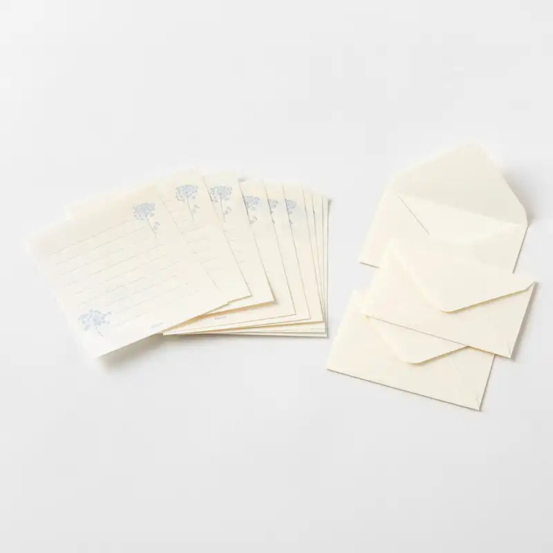 MidoriMiniBriefSetWashiPapier-yellow-white-japanischeSchreibwaren-Produktgesammt