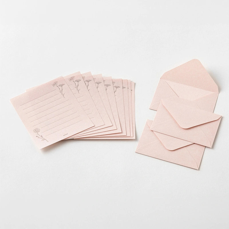 MidoriMiniBriefSetWashiPapierpinkfloraljapanischeSchreibwaren-Produktgesammt