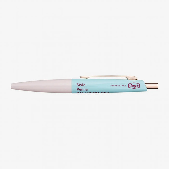 Mini-Ballpoint-Pen-ANTERIQUE-Farbe-Stift-Beige-Mint-Strichstaerke-05mm-produktansicht