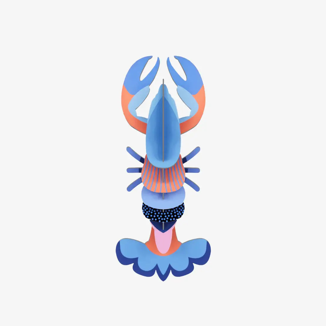 Mini-Lobster-Papier-3d-object-aufgebaut