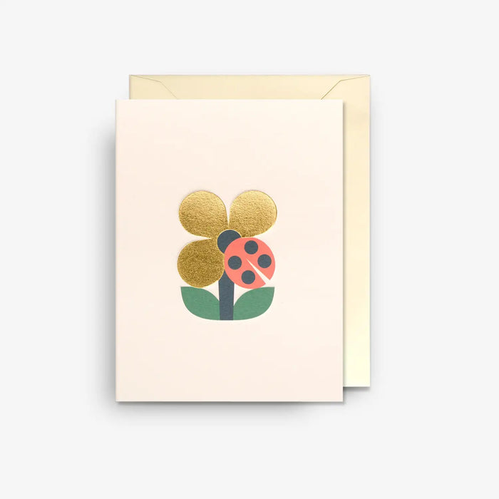 Minikarte-mit-Umschlag-Format-910x120mm-Designer-RyanChapman-Motiv-Ladybird-Flower