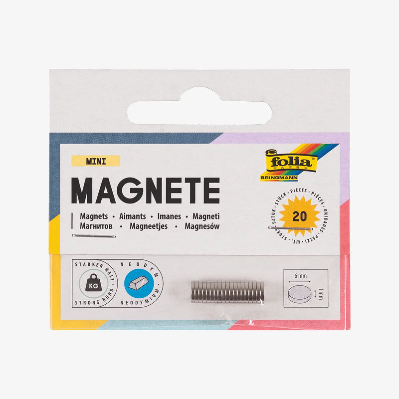 Magnete / MINI / rund 6mmx Dicke1mm / 20Stück