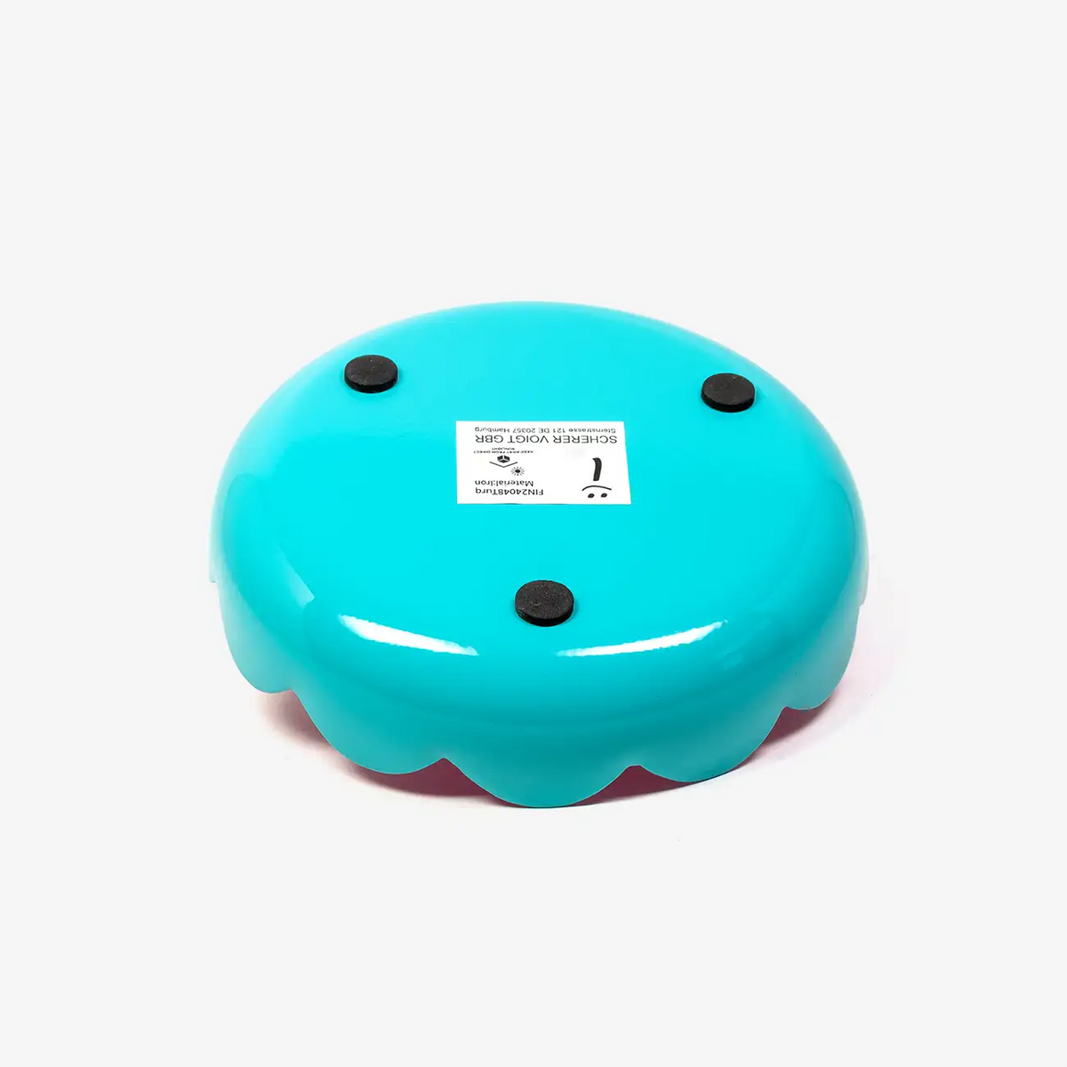 Noi-Dekoschale-Wave-Turquoise-Rosa-Durchmesser-15_5cm-Eisen-_-Enamel-Finish-von-unten