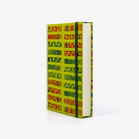 Notizbuch-12x16.5cm-256seiten-recy-Papier-cover-Katazome-Shi-motiv-Washi-Pattern-auf-gruen-seitlich-von-vorn
