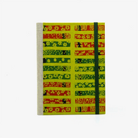 Notizbuch-12x16.5cm-256seiten-recy-Papier-cover-Katazome-Shi-motiv-Washi-Pattern-auf-gruen