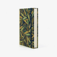 Notizbuch-12x16.5cm-256seiten-recy-Papier-cover-chiyogami-motiv-BambusblaetteramZweigaufdunkelblau-seitlich-von-vorn