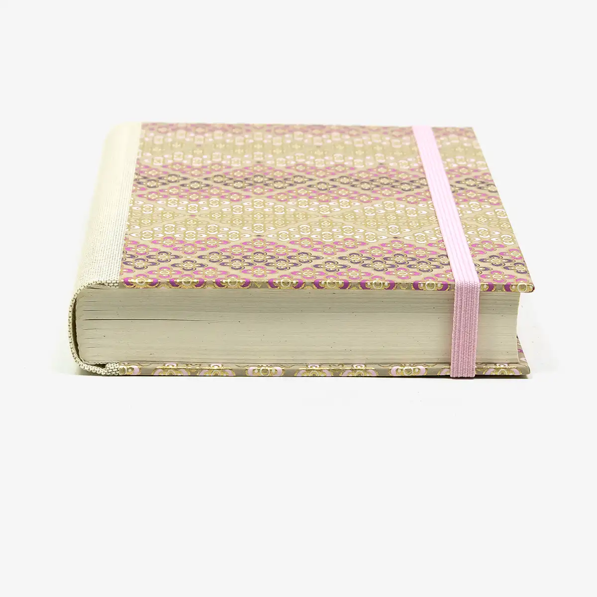 Notizbuch-12x16.5cm-256seiten-recy-Papier-cover-chiyogami-motiv-Bogen-1036C-Bluetenpattern