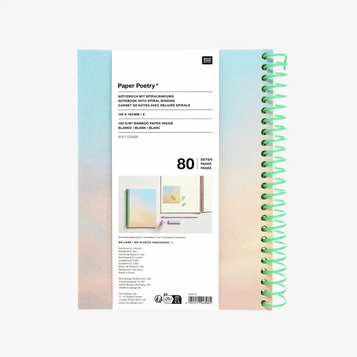 Notizbuch-GroesseS-Spiralbindung-Himmel-80Seiten-100grm-Produktansicht-mit-Banderolle