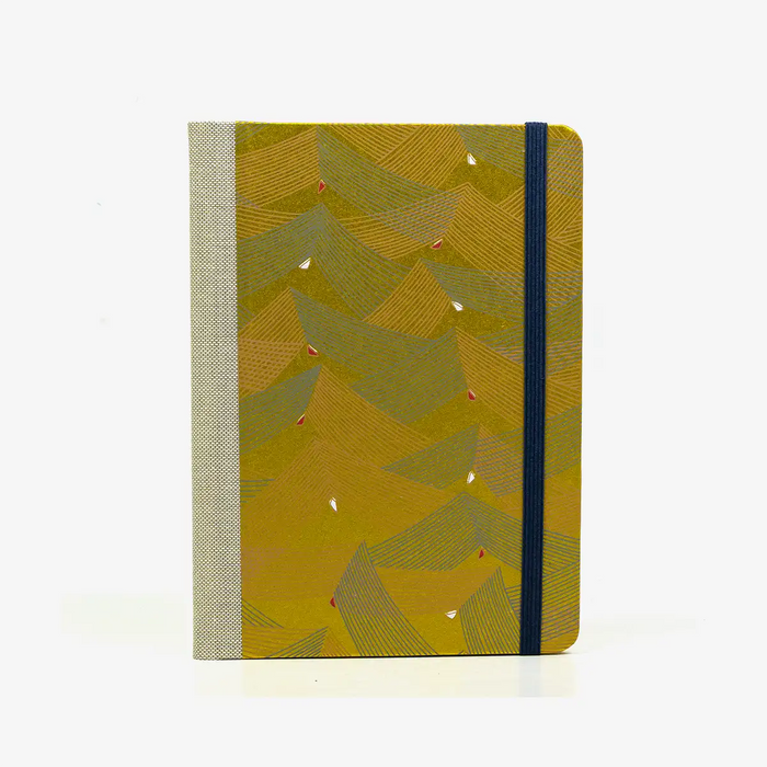 Notizbuch-kariert-12x16.5cm-Cover-Chiyogami-Motiv-Saitenspiel-Gold