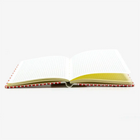 Notizbuch-kariert-12x16.5cm-Cover-Chiyogami-Motiv-Traditional-rot-weiss-aufgeschlagen