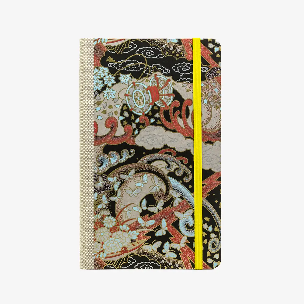 Notizbuch-liniert-13x21cm-Siebdruckpapier-192-Seiten-Motiv-Mystiko-cover-von-Vorn