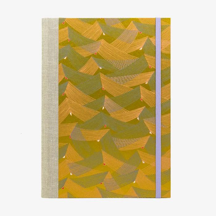 Notizbuch-liniert-17x24cm-192seiten-cover-mit-Chiyogami-Papier-Motiv-Saitenspiel-Gold