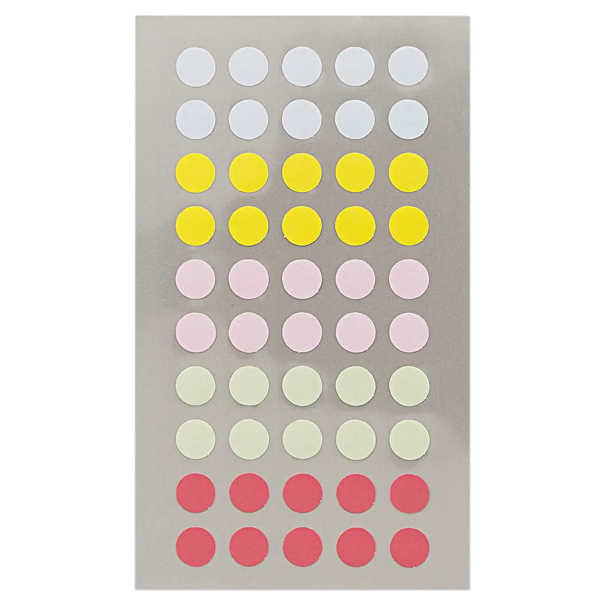 Paper Poetry / Office Sticker /  Punkte 8mm / 4 Bogen pastell