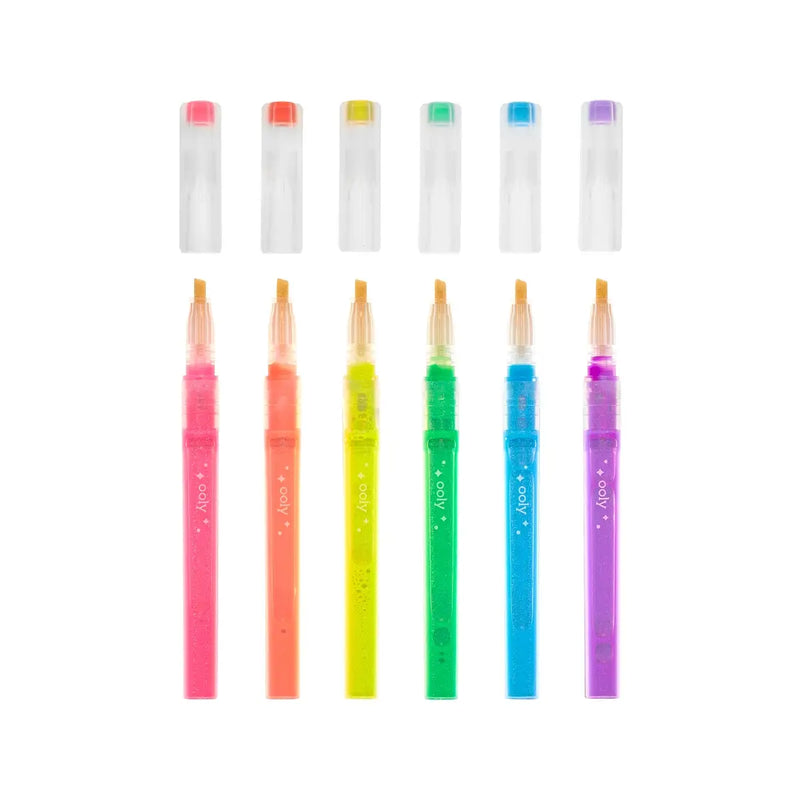 Oh mein Glitzer! Neon Textmarker / 6er Set