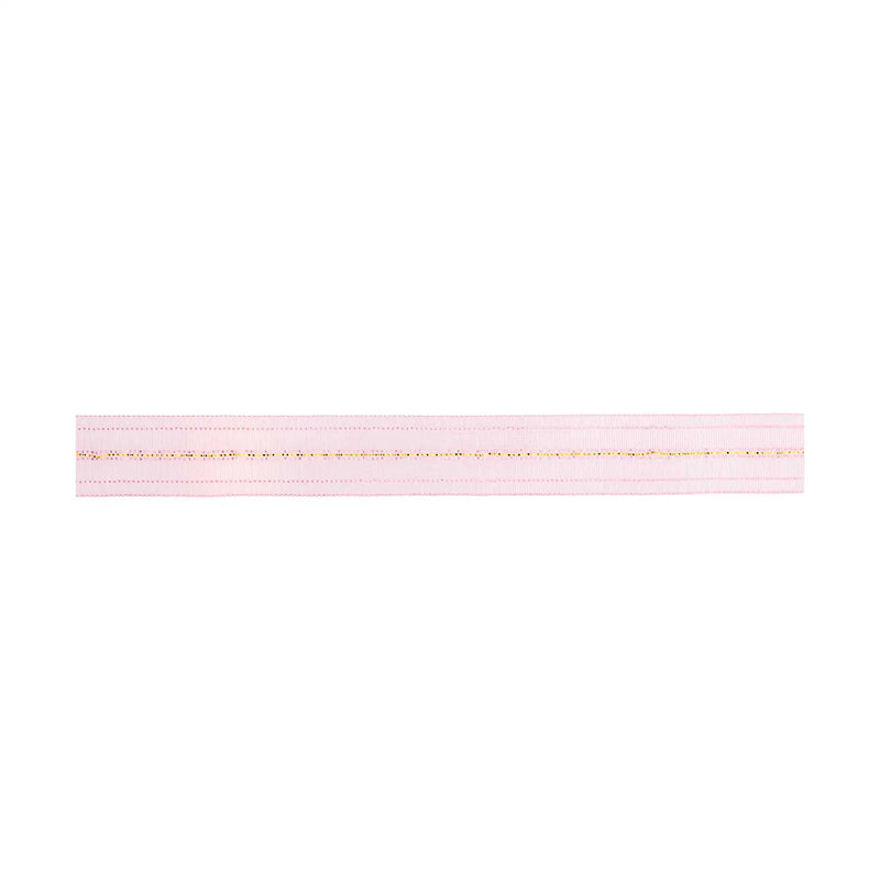 Geschenkband /Organzaband / Grob Pink-Gold / 16mmx3m