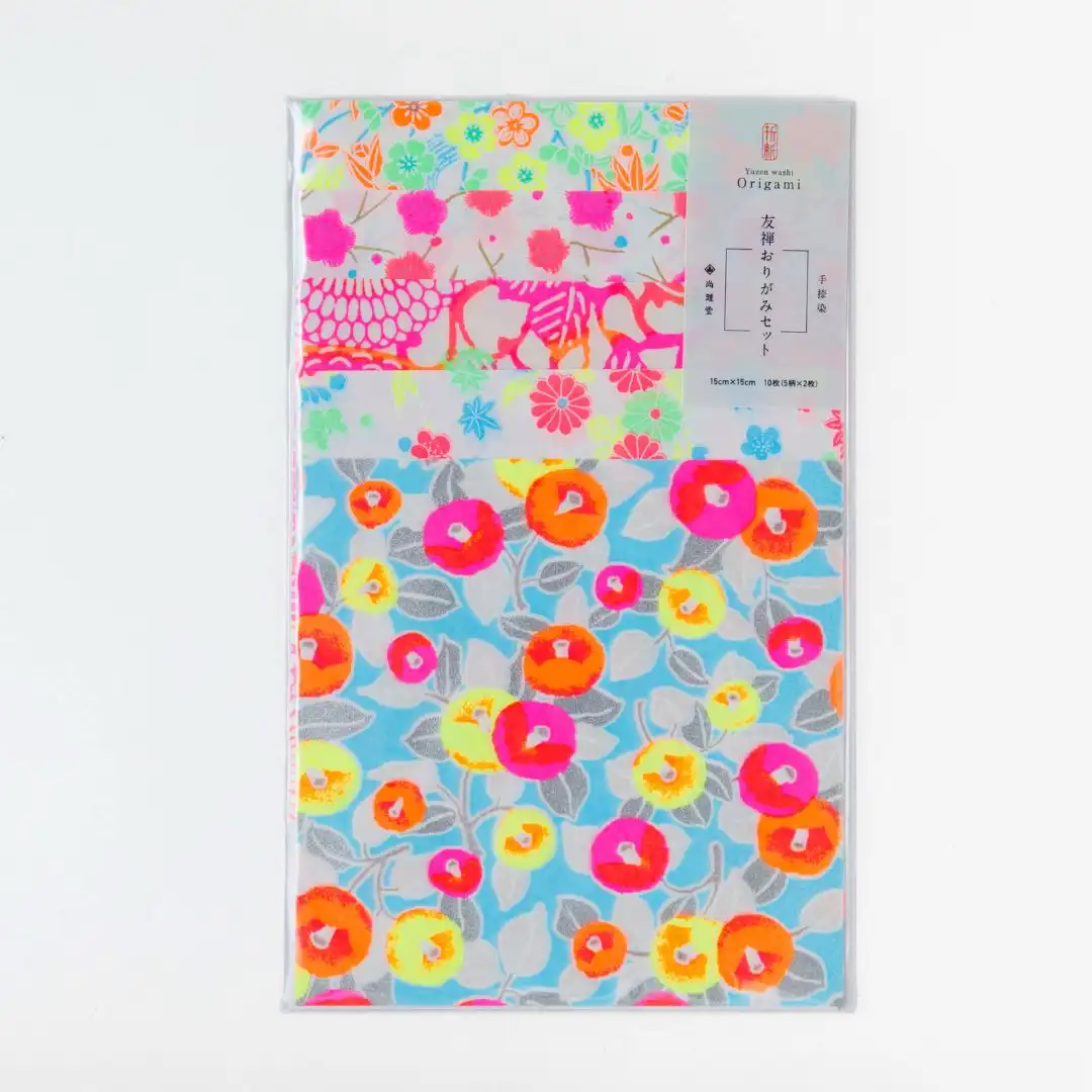 Origamiset-von-Shogado-neon-yuzen-PApier-Origamiset-neon-1-SHOGADO-15x15cm-10-blatt-in-Verpackung
