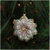 Weihnachtsbaumkugel/ Ornament Glas / Ornament Blume Multi / 10x3x11cm