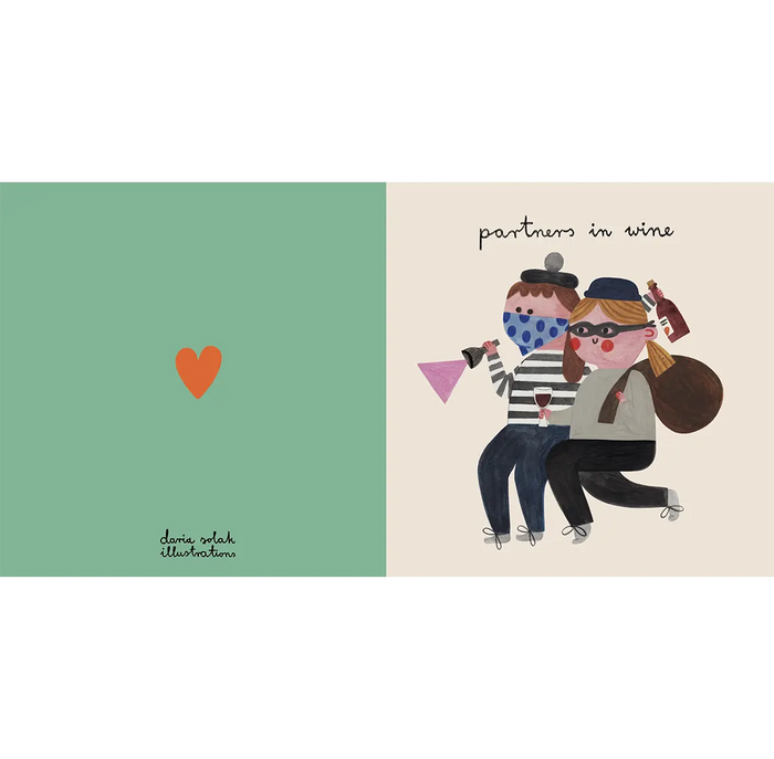 PArtners in Wine card open _Daria Solak Illustration