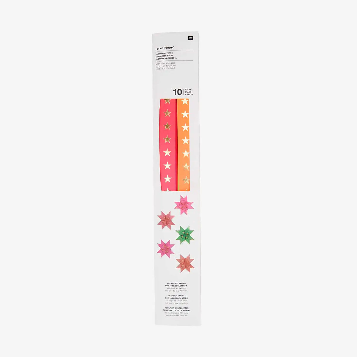 Paper-Poetry-Froebelstreifen-neon-Sterne-L-40-Stueck-Beispielbild-Verpackung