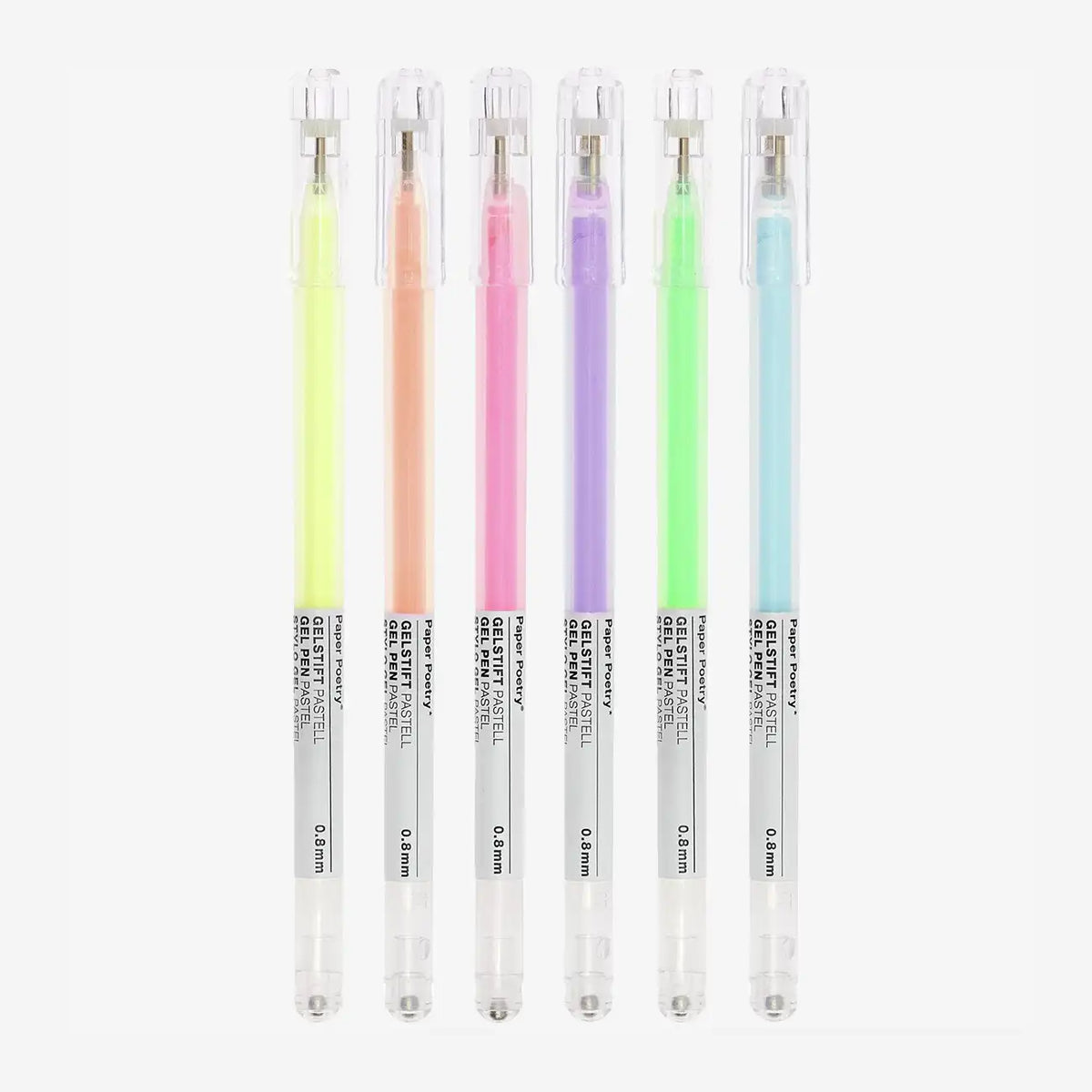 Paper-Poetry-Gelstift-Pastell-6Farben-0_8mm-Strichstaerke-6er-Set-Produktansicht