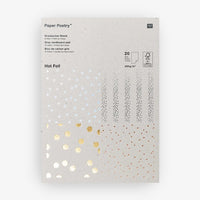 Paper-Poetry-Graukarton-Block-Hot-Foil-20-Blatt-250grm-Format-A4-Cover-Block