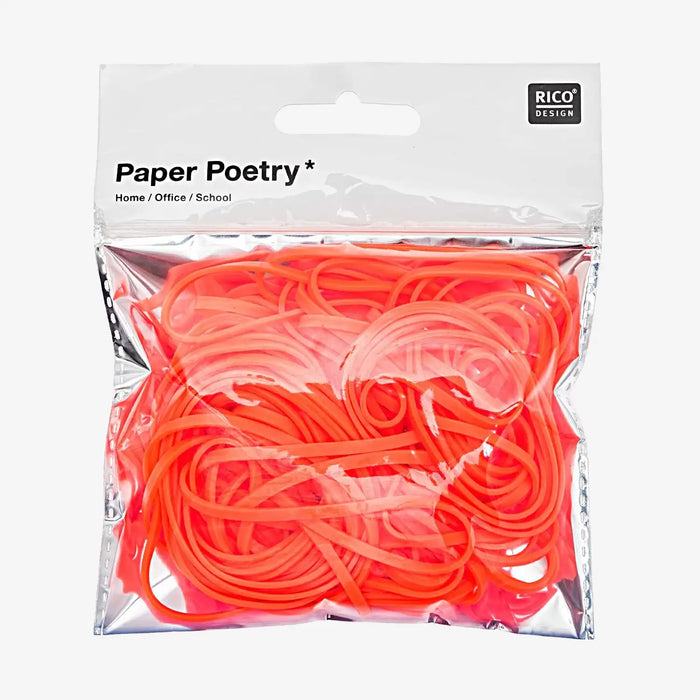 Paper-Poetry-Gummibaender-neonorange-45g-Produktansicht-in-Verpackung