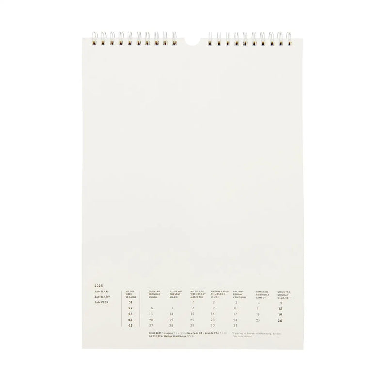 Paper Poetry / Kalender 2025 /  creme