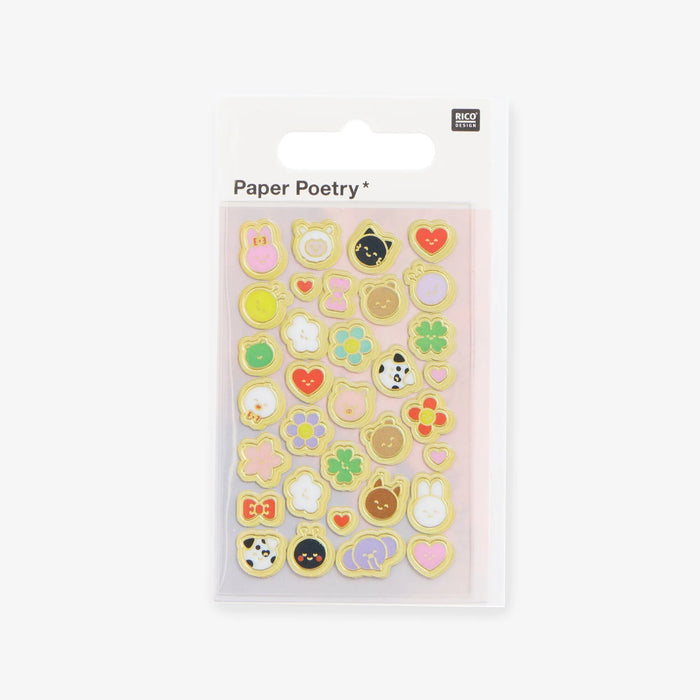 Paper Poetry | Mini-Foliensticker | Chingu | 6x10cm | 3 Bögen