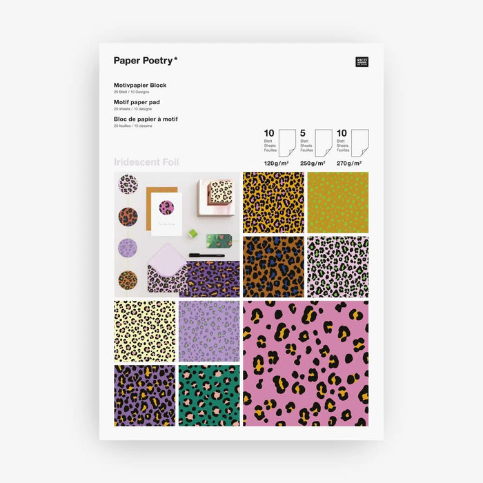 Paper-Poetry-Motivpapierblock-Acid-Leo-25-Blatt-Format-A4-Cover-block