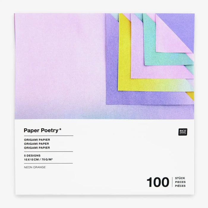 Paper-Poetry-Origami-beidseitig-Blurry-Gradient-15x15cm-100Blatt-Produkt-verpackung