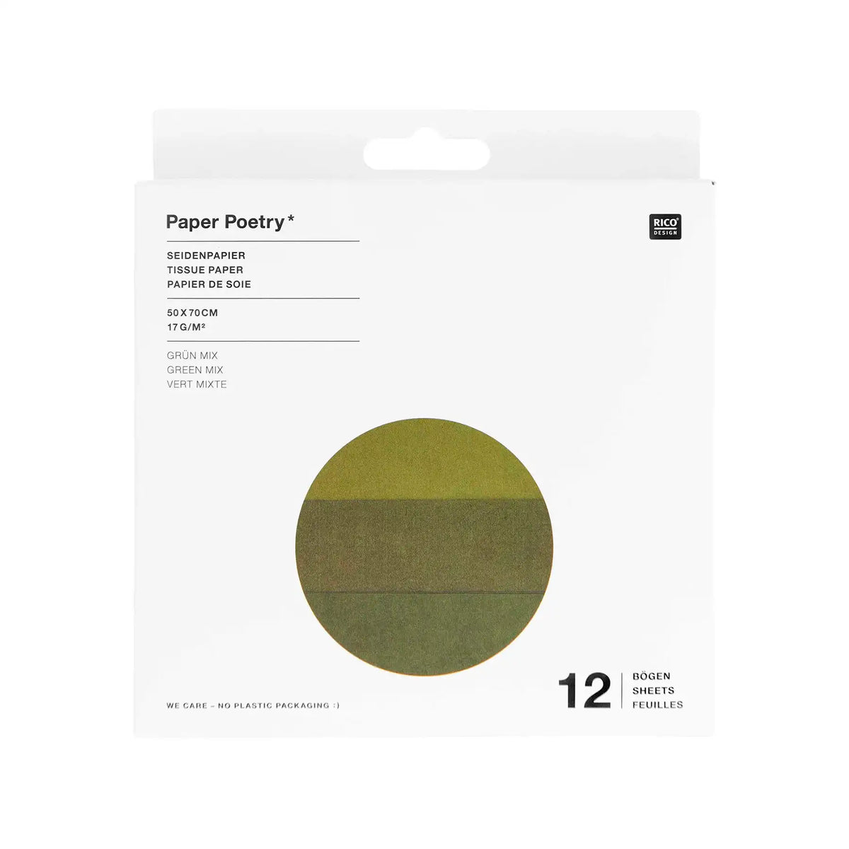 Paper Poetry / Seidenpapier / Grün Mix / 50x70cm/ 12 Bögen
